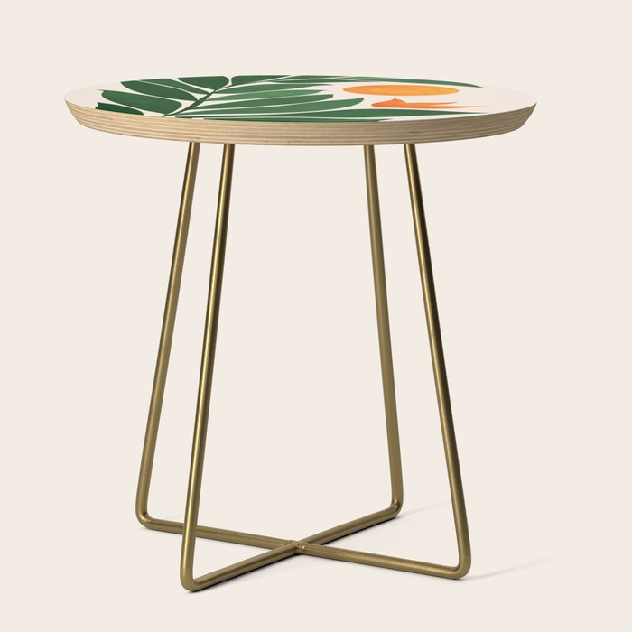 Tropical Forest Sunset / Mid Century Abstract Shapes Side Table Gallery Image 1