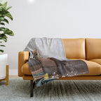 Bear with Rubber Ducky in Vintage Bathtub Throw Blanket Gallery Image 1