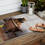 Bear with Rubber Ducky in Vintage Bathtub Outdoor Rug Gallery Image 2