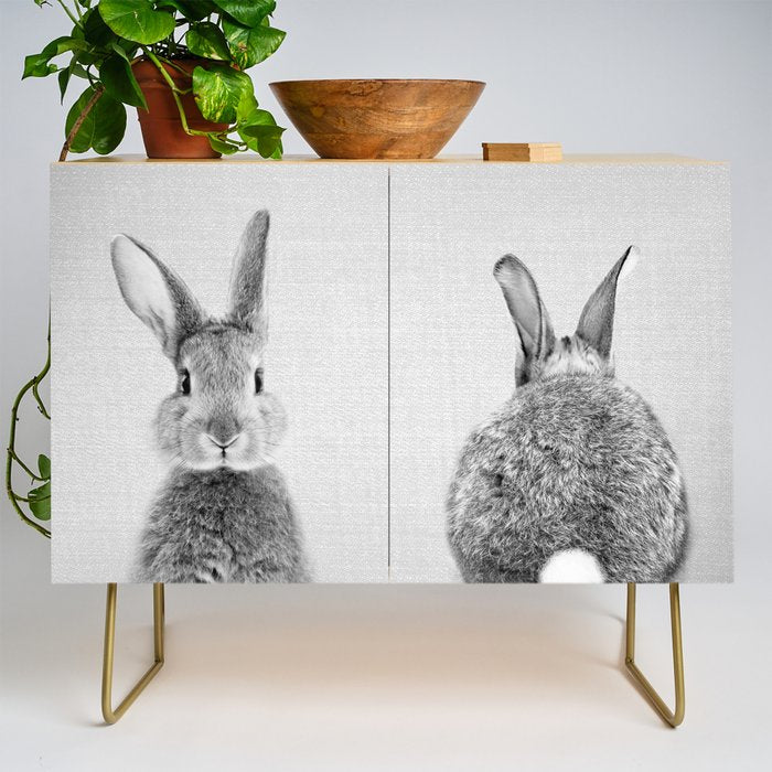 Rabbit - Black & White Credenza Gallery Image 1