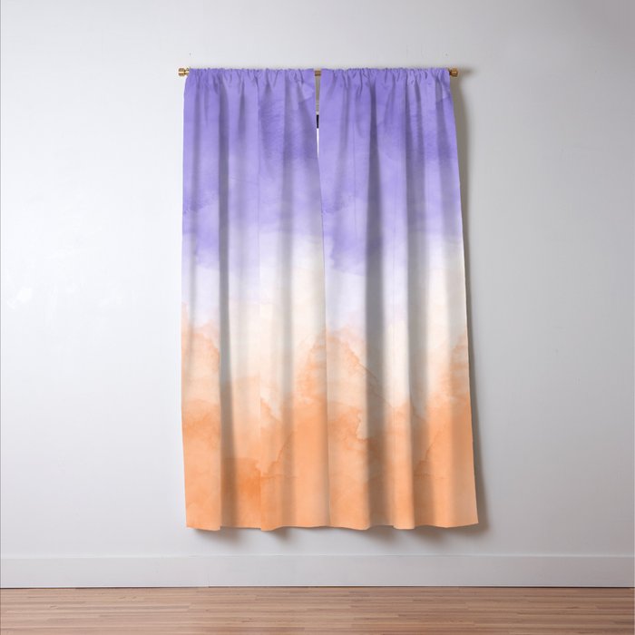 Tie dye lilac peach A Window Curtain Gallery Image 3