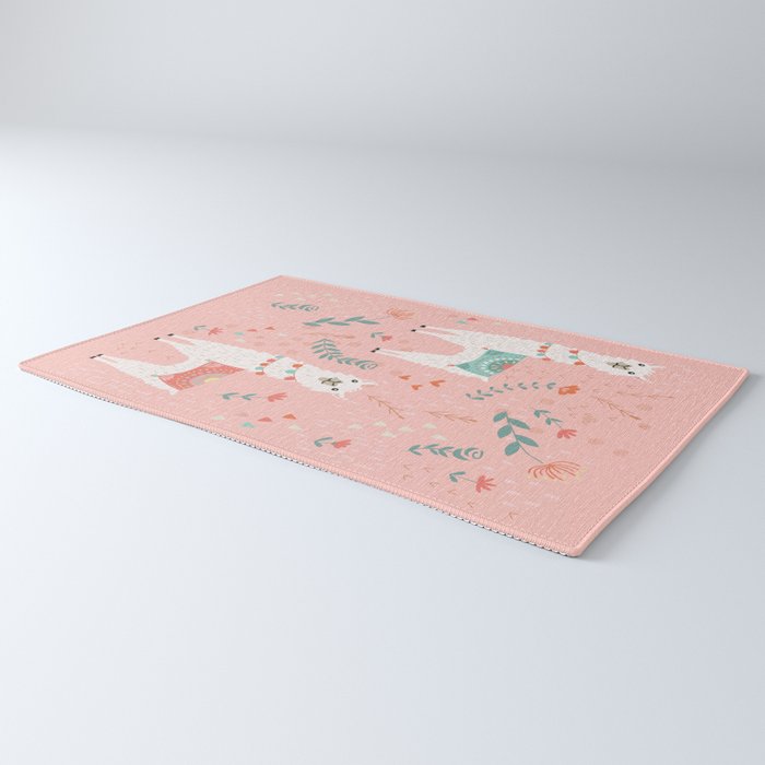 Lovely Llama on Pink Rug Gallery Image 3