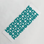 Mid Century Modern Geometric 04 Teal Yoga Mat Gallery Image 1