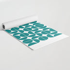 Mid Century Modern Geometric 04 Teal Yoga Mat Gallery Image 2