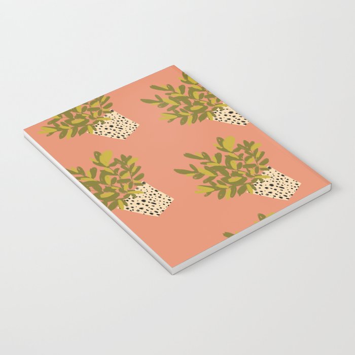 ZZ Plant Art on Terra cotta background Notebook Gallery Image 3
