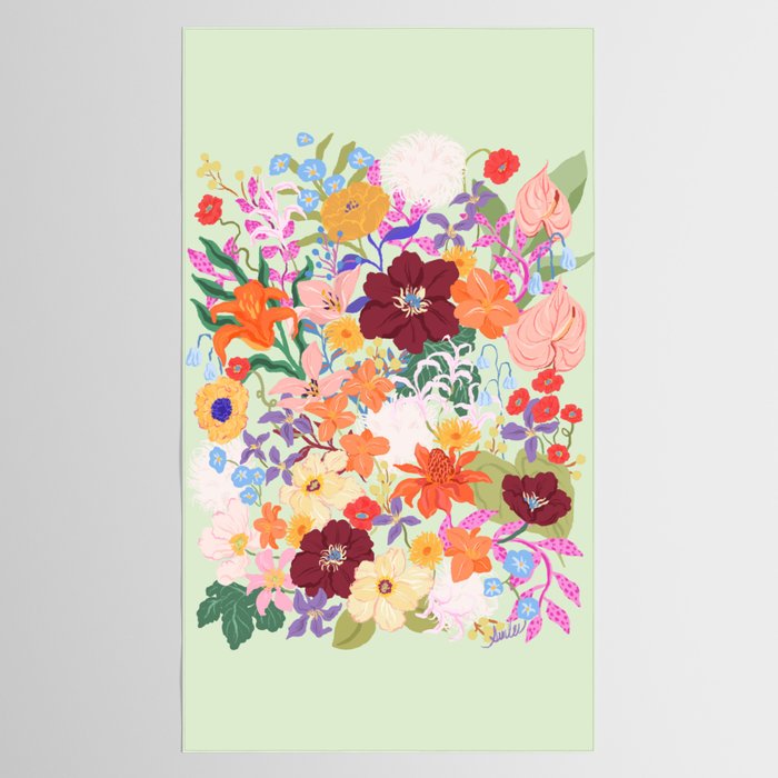 Splendid Flowers Tablecloth Gallery Image 2