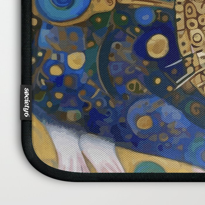 Gustav Klimt Style Mouse with Pink Ears Laptop Sleeve Gallery Image 3