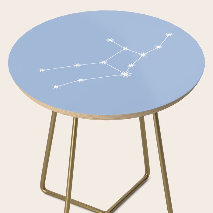 Virgo Zodiac Star Constellation Line Art Sky Blue Side Table Gallery Image 2