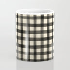 Watercolor Gingham - Black and Cream Coffee Mug Gallery Image 4