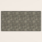 Watercolor Gingham - Black and Cream Desk Mat Gallery Image 3