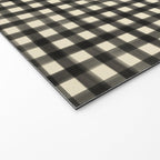 Watercolor Gingham - Black and Cream Welcome Mat Gallery Image 2