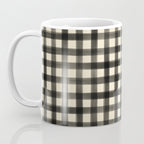 Watercolor Gingham - Black and Cream Coffee Mug Gallery Image 3