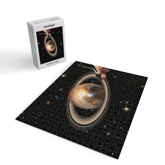 Galactic DJ II - Saturn Disco Ball Jigsaw Puzzle Gallery Image 2