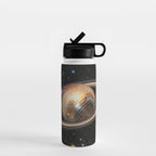 Galactic DJ II - Saturn Disco Ball Water Bottle Gallery Image 1