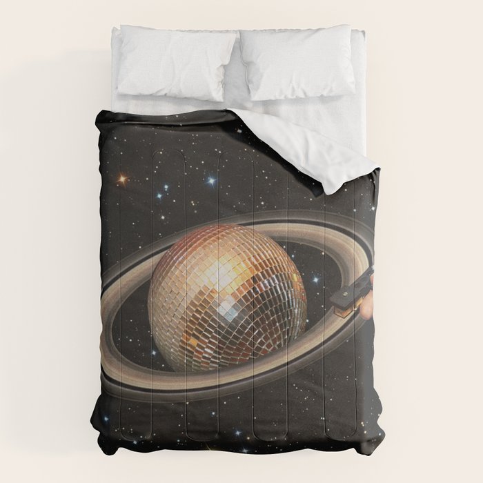 Galactic DJ II - Saturn Disco Ball Comforter Gallery Image 6