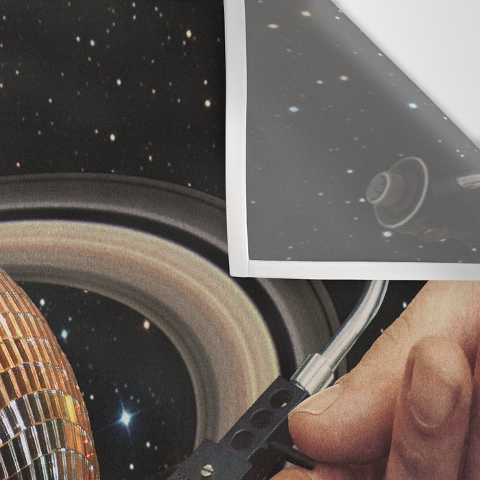 Galactic DJ II - Saturn Disco Ball Wall Tapestry Gallery Image 3