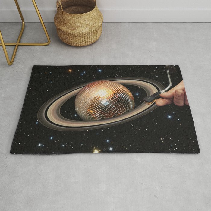 Galactic DJ II - Saturn Disco Ball Rug Gallery Image 1