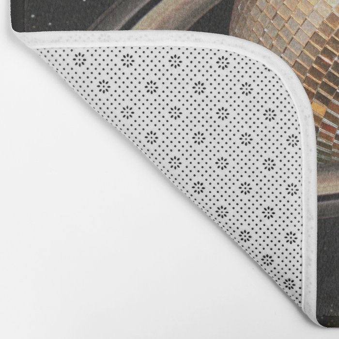 Galactic DJ II - Saturn Disco Ball Bath Mat Gallery Image 2