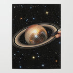 Galactic DJ II - Saturn Disco Ball Poster Gallery Image 4