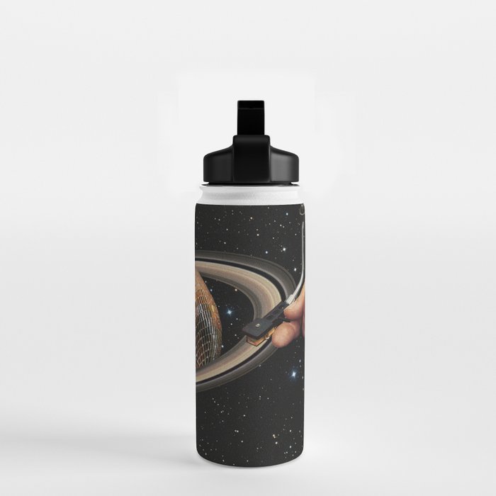 Galactic DJ II - Saturn Disco Ball Water Bottle Gallery Image 2