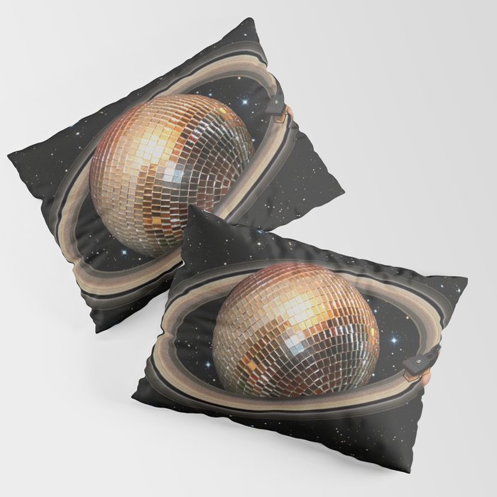 Galactic DJ II - Saturn Disco Ball Pillow Sham Gallery Image 3