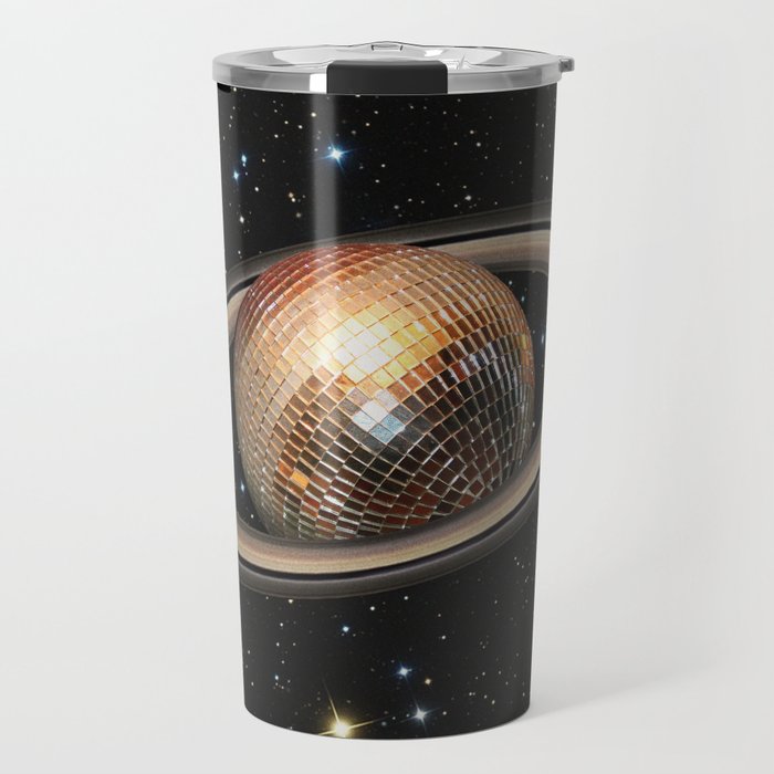 Galactic DJ II - Saturn Disco Ball Travel Mug Gallery Image 1