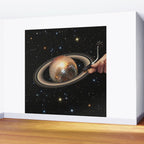 Galactic DJ II - Saturn Disco Ball Wall Mural Gallery Image 2