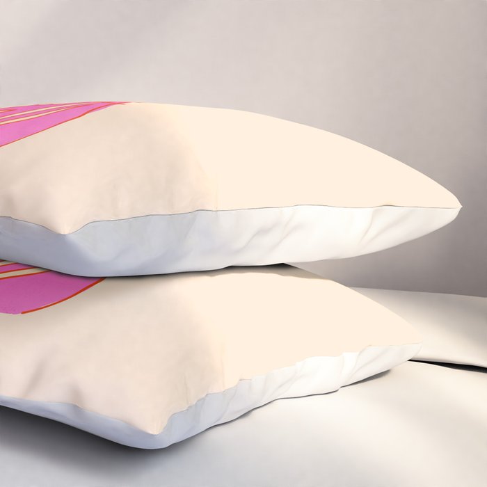 Hot Pink Tiger Portrait Pillow Sham Gallery Image 3