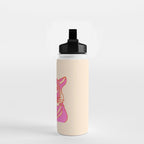 Hot Pink Tiger Portrait Water Bottle Gallery Image 2