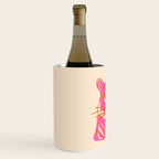 Hot Pink Tiger Portrait Wine Chiller Gallery Image 2