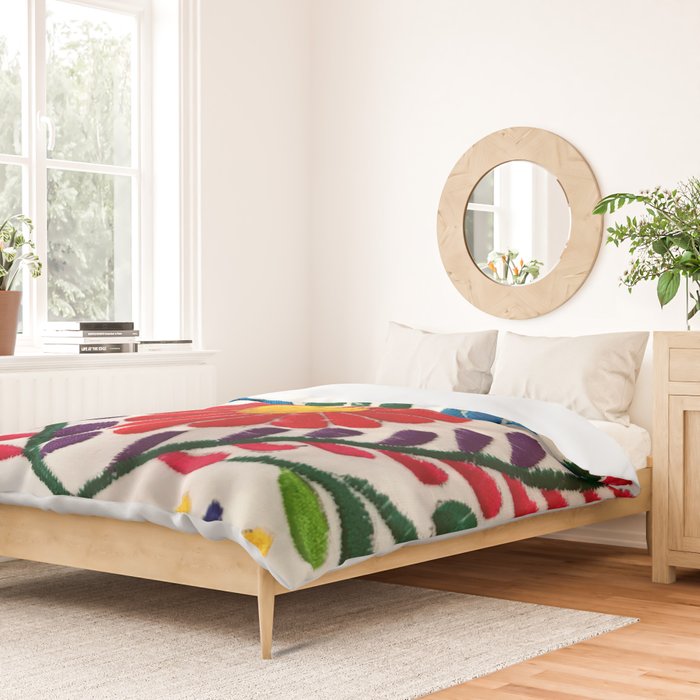 Red Mexican Flower Duvet Cover Gallery Image 2