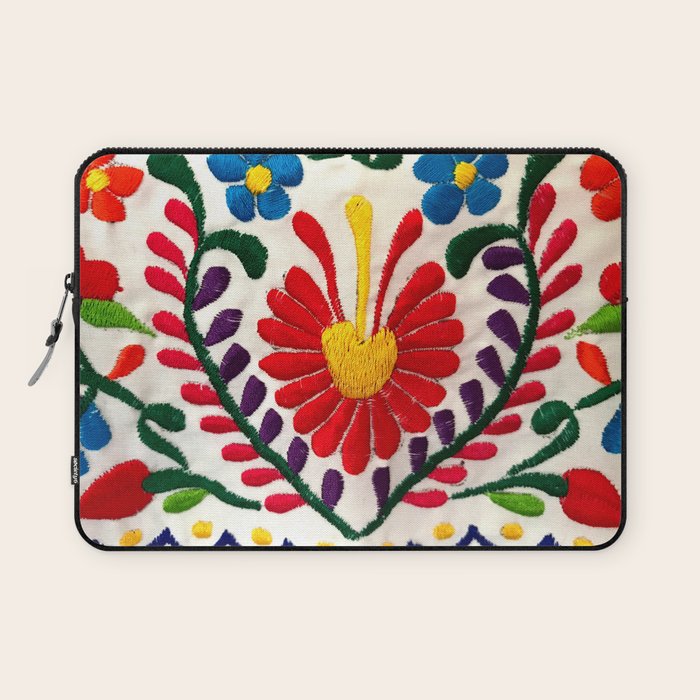 Red Mexican Flower Laptop Sleeve Gallery Image 1