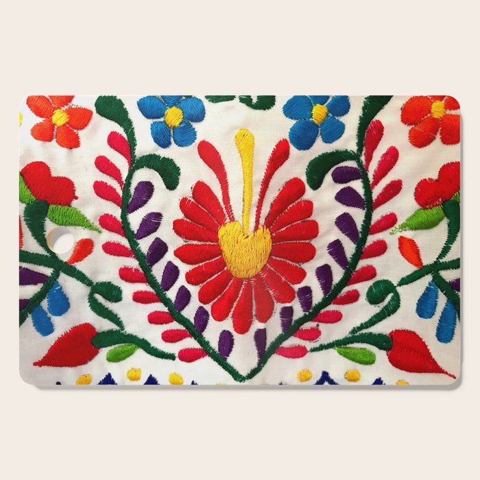 Red Mexican Flower Cutting Board Gallery Image 1