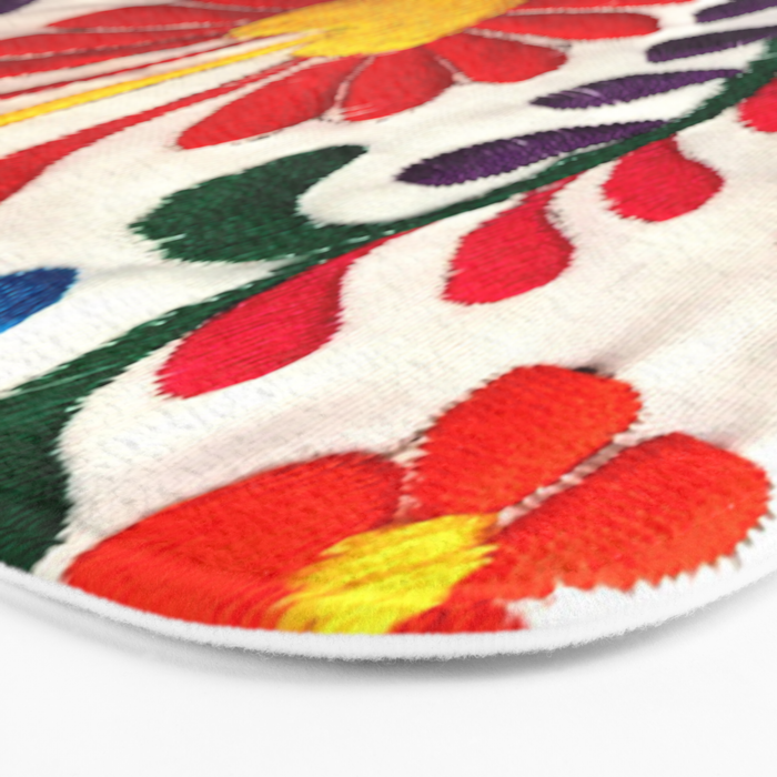 Red Mexican Flower Bath Mat Gallery Image 3