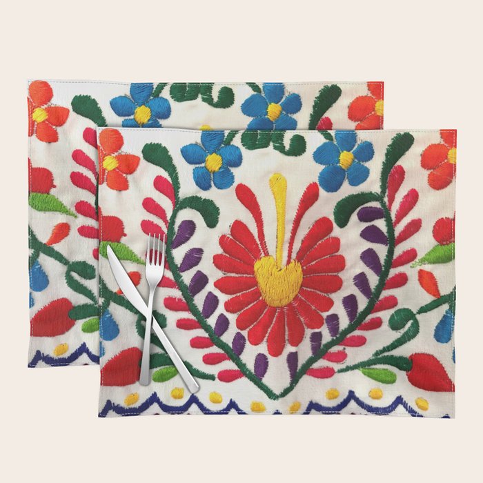 Red Mexican Flower Placemat Gallery Image 1