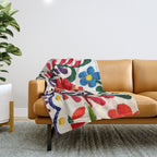 Red Mexican Flower Throw Blanket Gallery Image 1