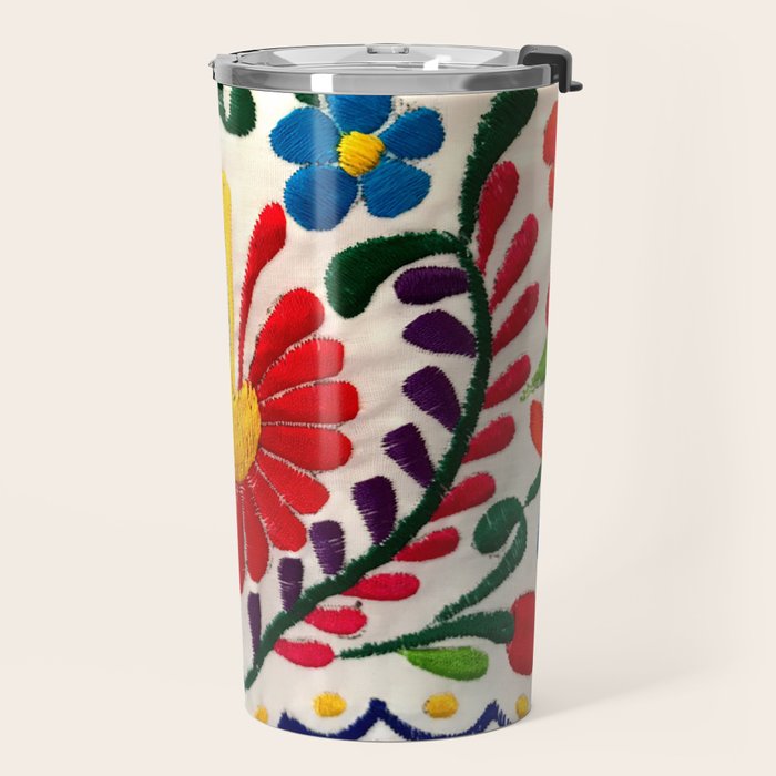 Red Mexican Flower Travel Mug Gallery Image 2
