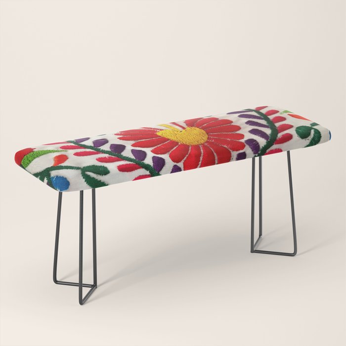 Red Mexican Flower Bench Gallery Image 1