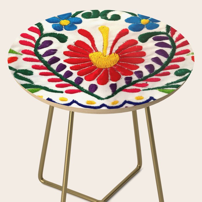 Red Mexican Flower Side Table Gallery Image 2