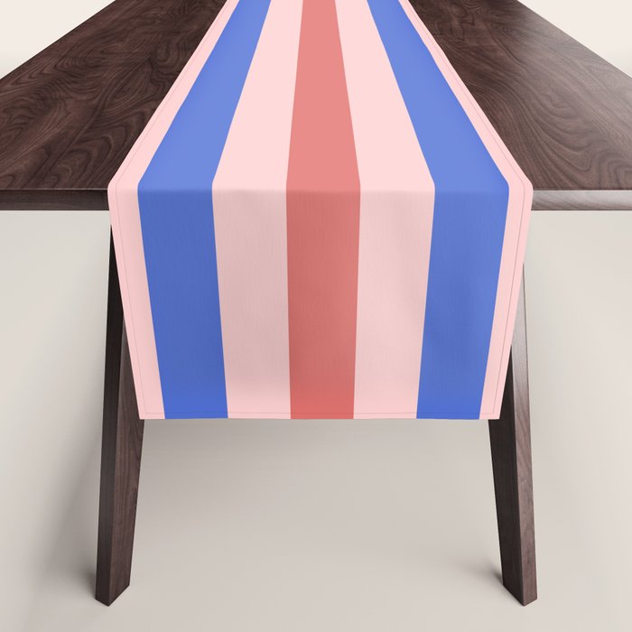 Blush and blue lines Table Runner Gallery Image 1