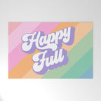 Retro Rainbow Happy full Typography Welcome Mat Gallery Image 1