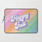 Retro Rainbow Happy full Typography Laptop Sleeve Gallery Image 1