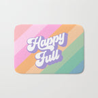 Retro Rainbow Happy full Typography Bath Mat Gallery Image 1