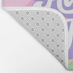 Retro Rainbow Happy full Typography Bath Mat Gallery Image 2