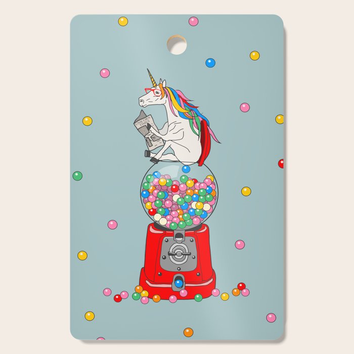 Unicorn Gumball Poop Cutting Board Gallery Image 1