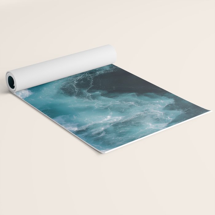 Breaking Waves - Aerial Ocean Print Yoga Mat Gallery Image 2