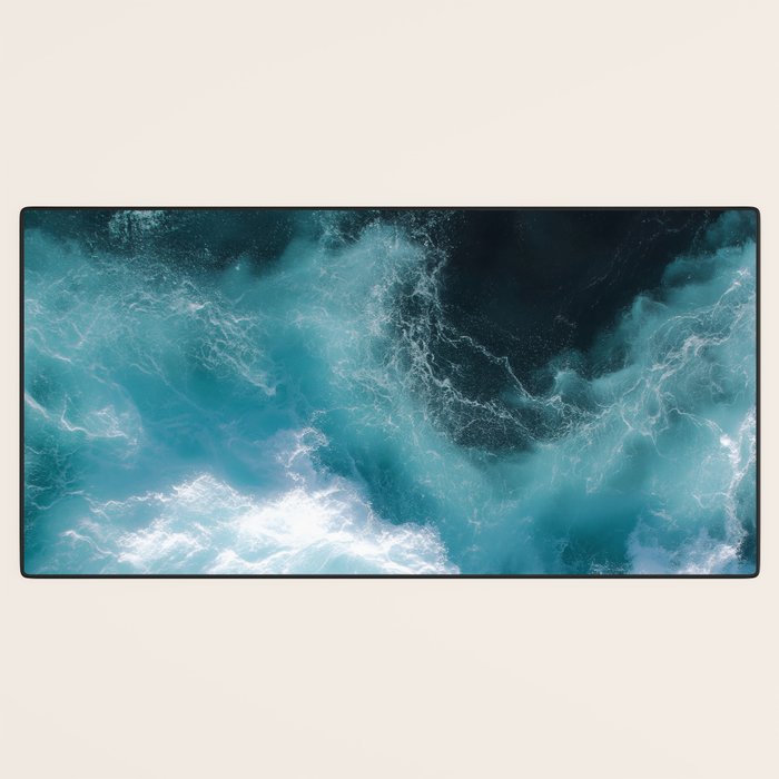 Breaking Waves - Aerial Ocean Print Desk Mat Gallery Image 3