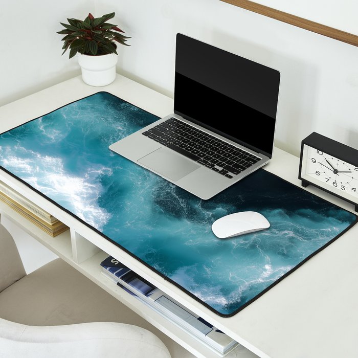 Breaking Waves - Aerial Ocean Print Desk Mat Gallery Image 2