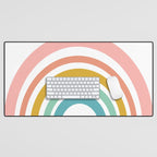 Simple Happy Rainbow Art Desk Mat Gallery Image 1