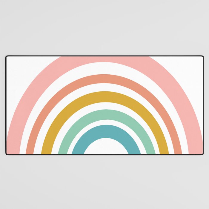 Simple Happy Rainbow Art Desk Mat Gallery Image 3